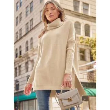 Shop LILLUSORY Oversized Turtleneck Pullover Sweater