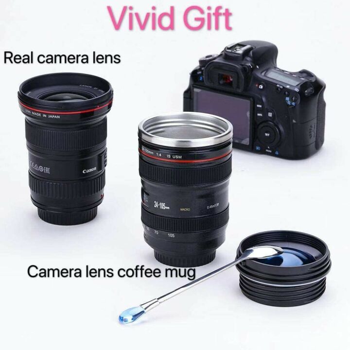 Camera Lens Coffee Mug for Photographers - Fun Gift