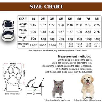 BESUNTEK Pet Dog Shoes - Stylish and Protective Boots for Dogs and Cats