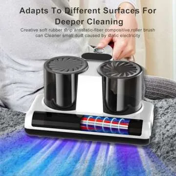 Hersven Bed Vacuum Cleaner with UV Light & Roller Brush