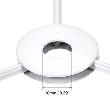 uxcell Lamp Shade Ring, 150mm Dia. Lampshade Holder Frame for Connecting Lamps Harp, Baked Coating Iron 1 Set