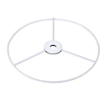 uxcell Lamp Shade Ring, 150mm Dia. Lampshade Holder Frame for Connecting Lamps Harp, Baked Coating Iron 1 Set