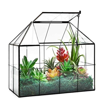 Large Glass Terrarium House Planter – Elegant Indoor Glass Greenhouse