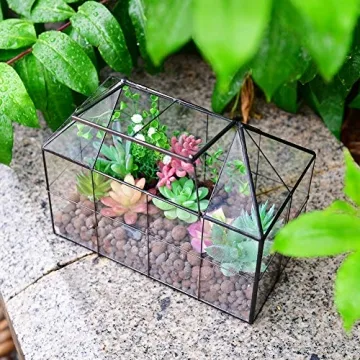 Large Glass Terrarium House Planter for Indoor Plants