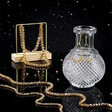 WILLBOND 600 Pcs Crystal Glass Beads for Jewelry Making Bulk Faceted Gemstone Rondelle Loose Beads for Bracelet DIY Crafts 8 mm, 6 mm, 4 mm(Champagne Gold)