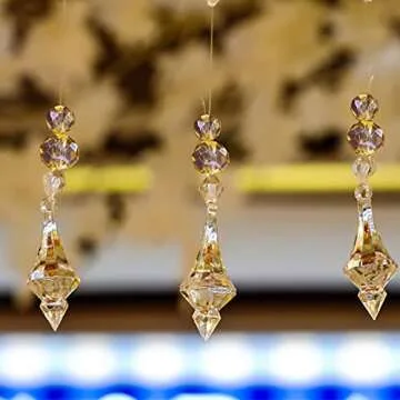 WILLBOND 600 Pcs Crystal Glass Beads for Jewelry Making Bulk Faceted Gemstone Rondelle Loose Beads for Bracelet DIY Crafts 8 mm, 6 mm, 4 mm(Champagne Gold)