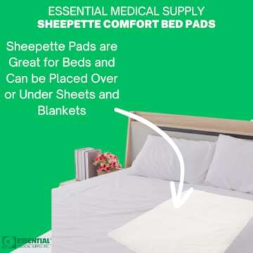 Sheepette Synthetic Lambskin Bed Pad for Ultimate Comfort