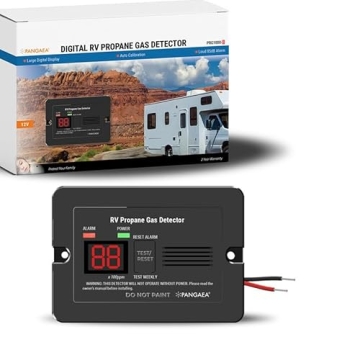 PANGAEA Digital RV Propane Gas Detector with 85dB Alarm for Trailers and Motorhomes