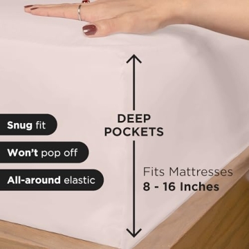 Royale Linens Pink Fitted Sheet California King Luxury