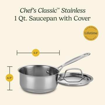 Cuisinart Stainless Steel Saucepan Even Heat Durable