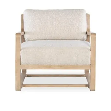 Hooker Furniture Moraine Transitional Fabric/Wood Accent Chair in Beige