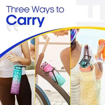 Fidus 32oz Motivational Water Bottles with Times to Drink