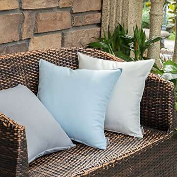 MIULEE Waterproof Pillow Covers for Outdoor Decor 18"