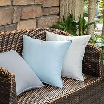 MIULEE Waterproof Pillow Covers for Outdoor Decor 18"