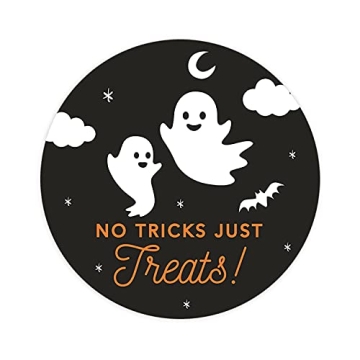 Andaz Press Happy Halloween Stickers 2 Inch Round 40 Bulk Pack No Tricks Just Treats Stickers Cute L...
