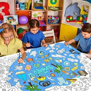 Hello Summer Giant Coloring Poster for Creative Fun