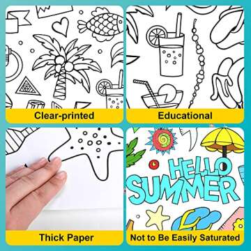 Hello Summer Giant Coloring Poster for Creative Fun