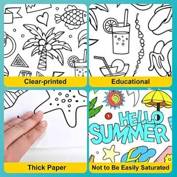 Hello Summer Giant Coloring Poster for Creative Fun