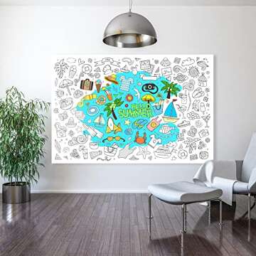 Hello Summer Giant Coloring Poster for Creative Fun