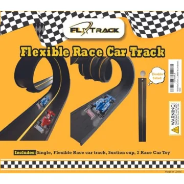 Flexible Toy Car Track Set with Suction Cup & Cars
