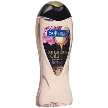 Softsoap Luminous Oil Body Wash, Macadamia and Peony - 15 fluid ounce