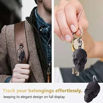 Compatible with Apple AirTag Case for AirTag Keychain | Silicone Protective case Secure Holder with Key Ring | Anti-Scratchfor Apple AirTags Case Accessories (Black)