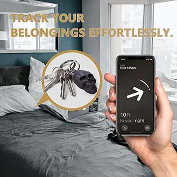 Compatible with Apple AirTag Case for AirTag Keychain | Silicone Protective case Secure Holder with Key Ring | Anti-Scratchfor Apple AirTags Case Accessories (Black)