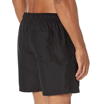 Amazon Men's Quick-Dry Swim Trunk in Black, Medium