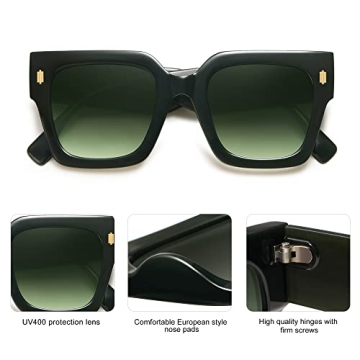SOJOS Vintage Oversized Square Sunglasses for Women