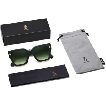 SOJOS Vintage Oversized Square Sunglasses for Women