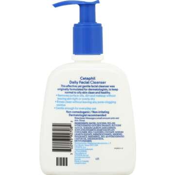 Cetaphil Daily Facial Cleanser 8 Oz for Oily Skin