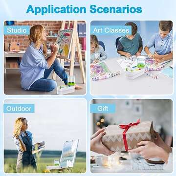 NIUCOO 2024 Upgraded Paint Brush Cleaner Brush Rinser: Paintbrush Cleaners Painting Station Paint Brush Rinse Paint Brush Washer Estacion De Pintura Flush My Brush Washing