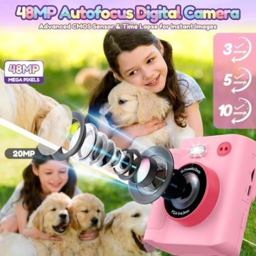 Kids Instant Print Camera for Gifts 3-12