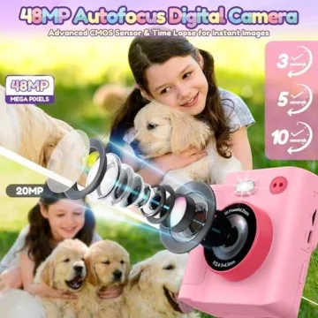 Kids Instant Print Camera for Gifts 3-12