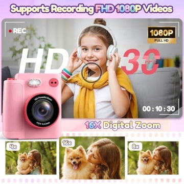 Kids Instant Print Camera for Gifts 3-12