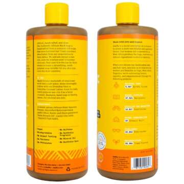 Alaffia Skin Care, Authentic African Black Soap, All in One Liquid Soap, Acne Face Wash, Moisturizin...