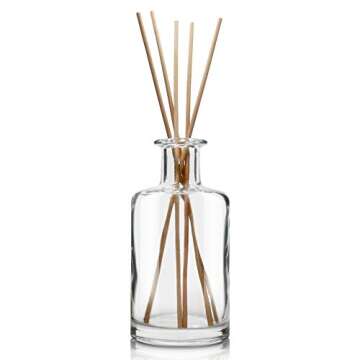 Feel Fragrance Glass Diffuser Bottles Set of 4 - Elegant & Functional