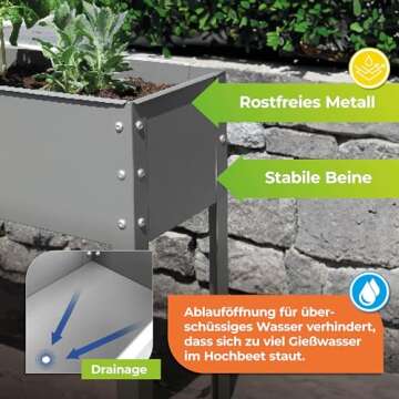 Bio Green Ergonomic Raised Garden Bed for Home Gardening