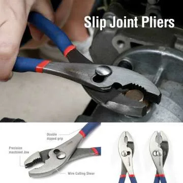 6-Piece WORKPRO Pliers & Wrench Set for DIY