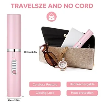JMFONE Cordless Mini Hair Straightener for Travel