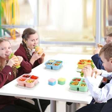 Caperci 4-Pack Bento Snack Containers for Healthy Meals