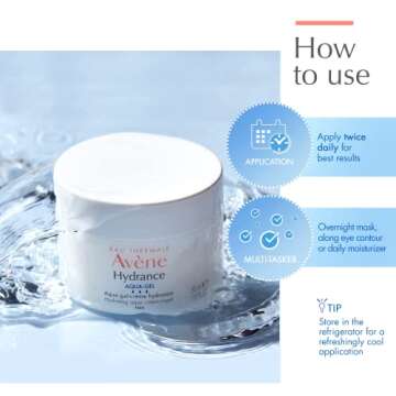 Avene Hydrance Hydrating Aqua Cream-in-Gel, 24 Hour Hydration, Antioxidant Protection, 1.6 Oz
