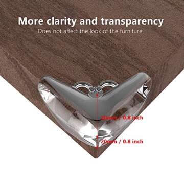 Baby Corner Protector (Pack 16), Furniture Corner and Edge Safety Bumper, Baby Protective Table Corner Protector, Soft and Transparent, Covers Sharp Furniture and Table Edges