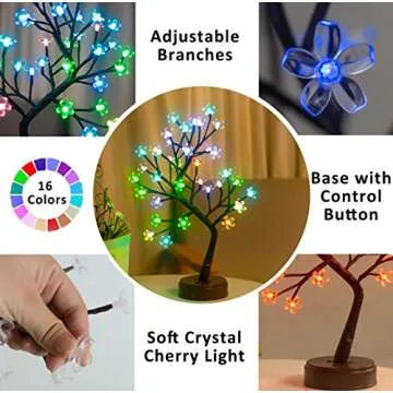 Pooqla RGB Cherry Blossom Tree with Remote - 16 Colors