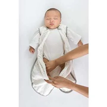 Amazing Baby Microfleece Sleeping Sack, Wearable Blanket with 2-way Zipper, Use after Swaddle Transition, Playful Dots, Sterling, Large (12-18 mo)