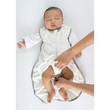 Amazing Baby Microfleece Sleeping Sack, Wearable Blanket with 2-way Zipper, Use after Swaddle Transition, Playful Dots, Sterling, Large (12-18 mo)
