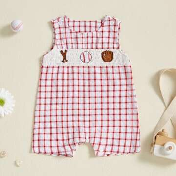 Amnnchya Newborn Baby Boy Girl Clothes Stripes Sleeveless Romper Infant Embroidery Bodysuit Cute Sum...