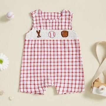 Amnnchya Newborn Baby Boy Girl Clothes Stripes Sleeveless Romper Infant Embroidery Bodysuit Cute Sum...