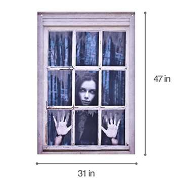 Scary Fun Little Toys Halloween Female Ghost Screen & Window Cover