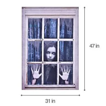 Scary Fun Little Toys Halloween Female Ghost Screen & Window Cover
